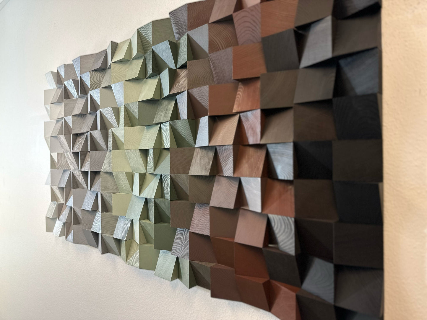Geometric Wood Art - Forest