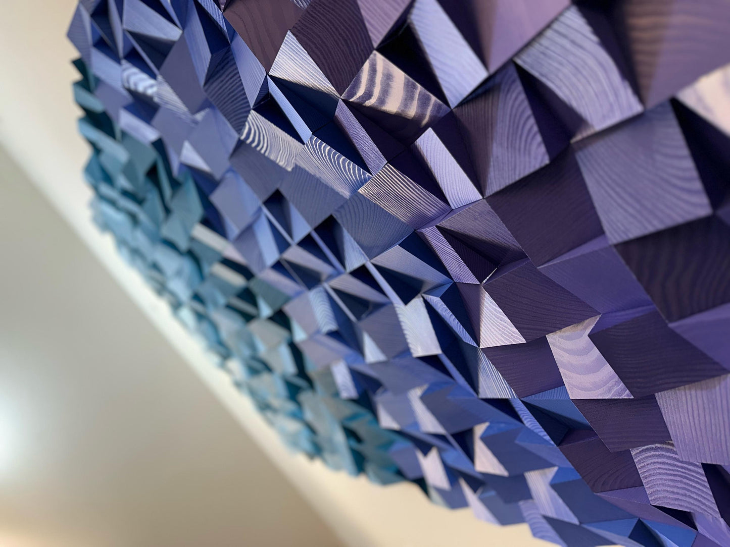 NEW - Geometric Wood Art - Amethyst Tides