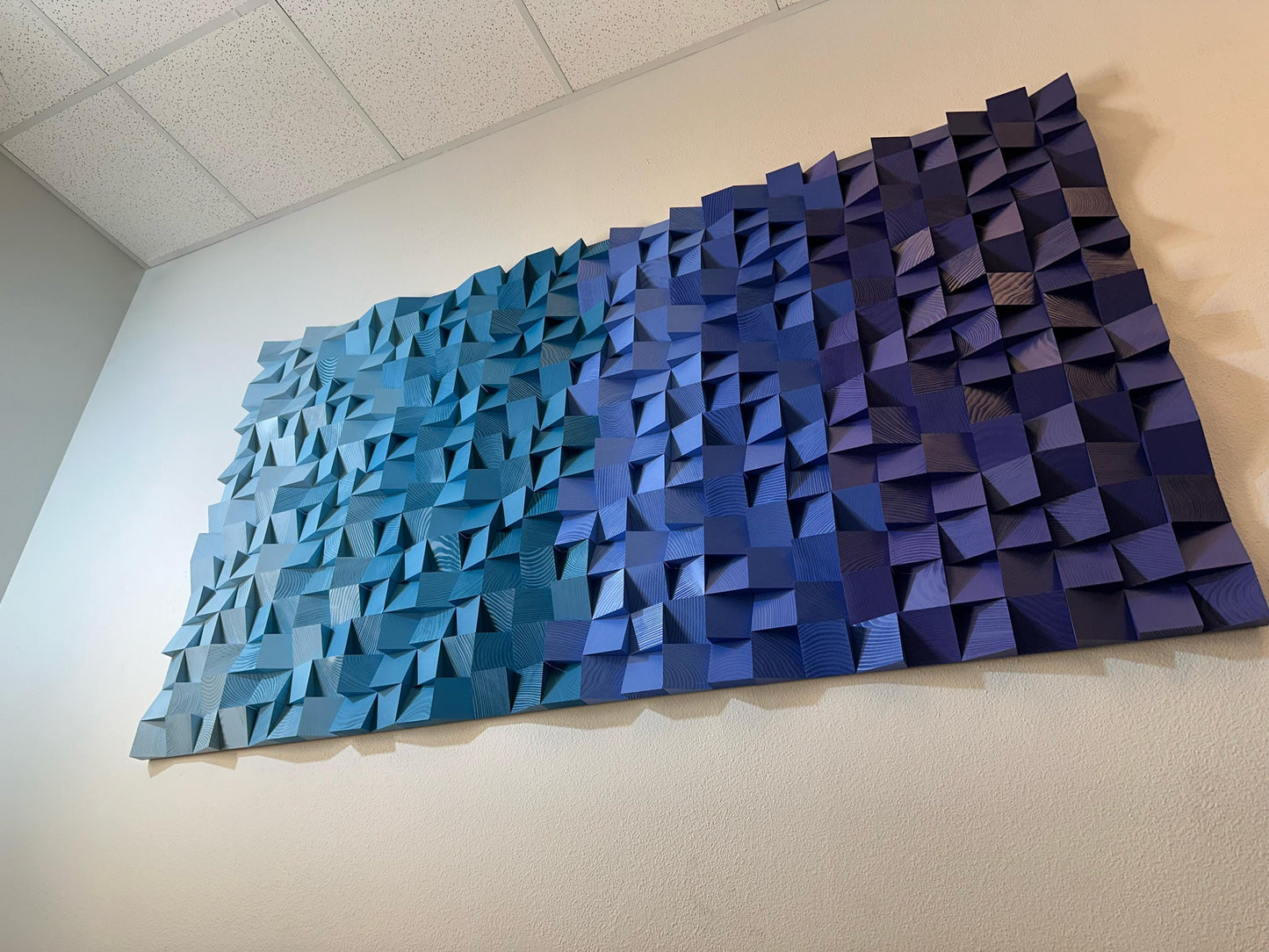 NEW - Geometric Wood Art - Amethyst Tides
