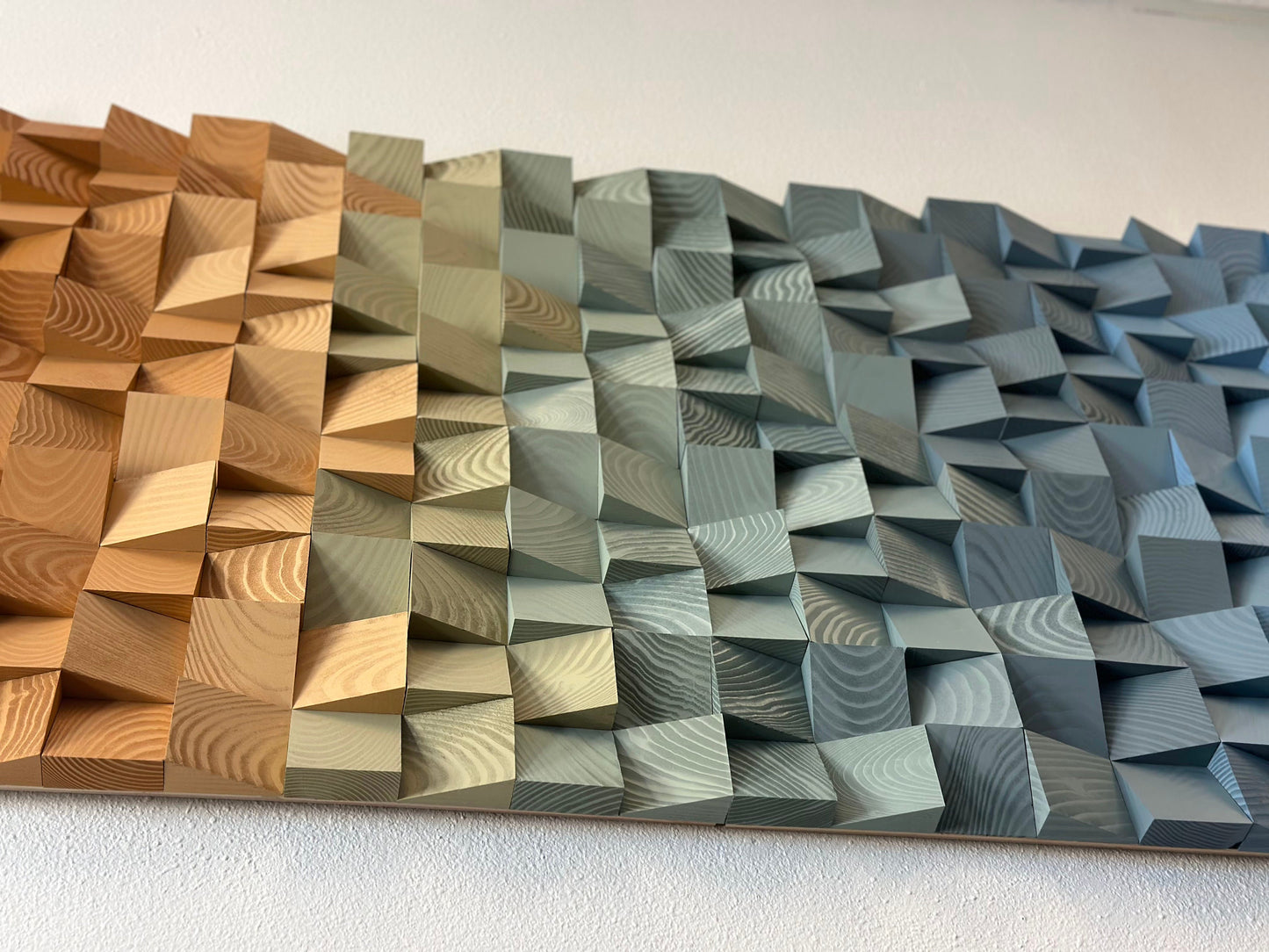 Geometric Wood Art - Coastal Dream