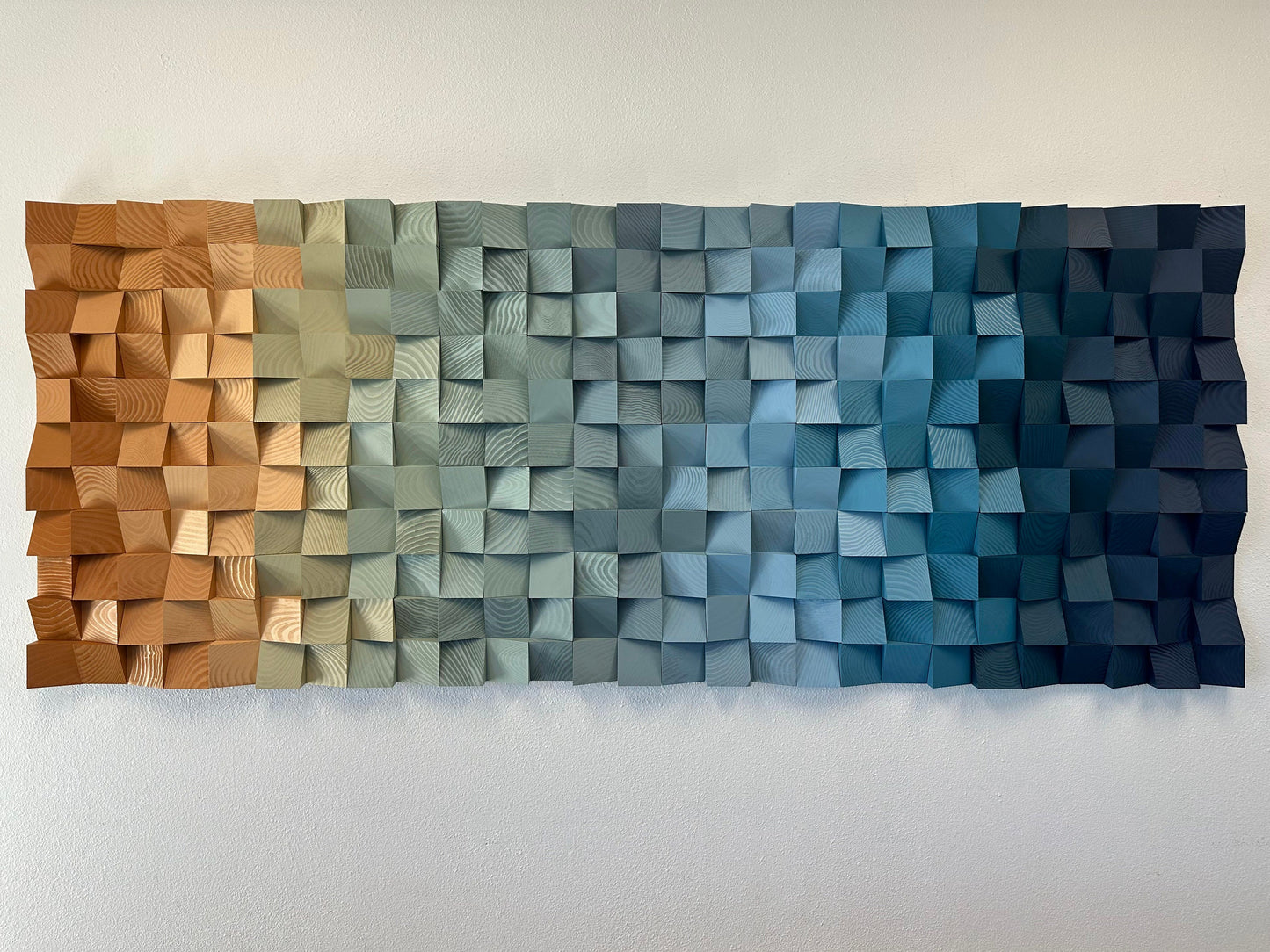 Geometric Wood Art - Coastal Dream