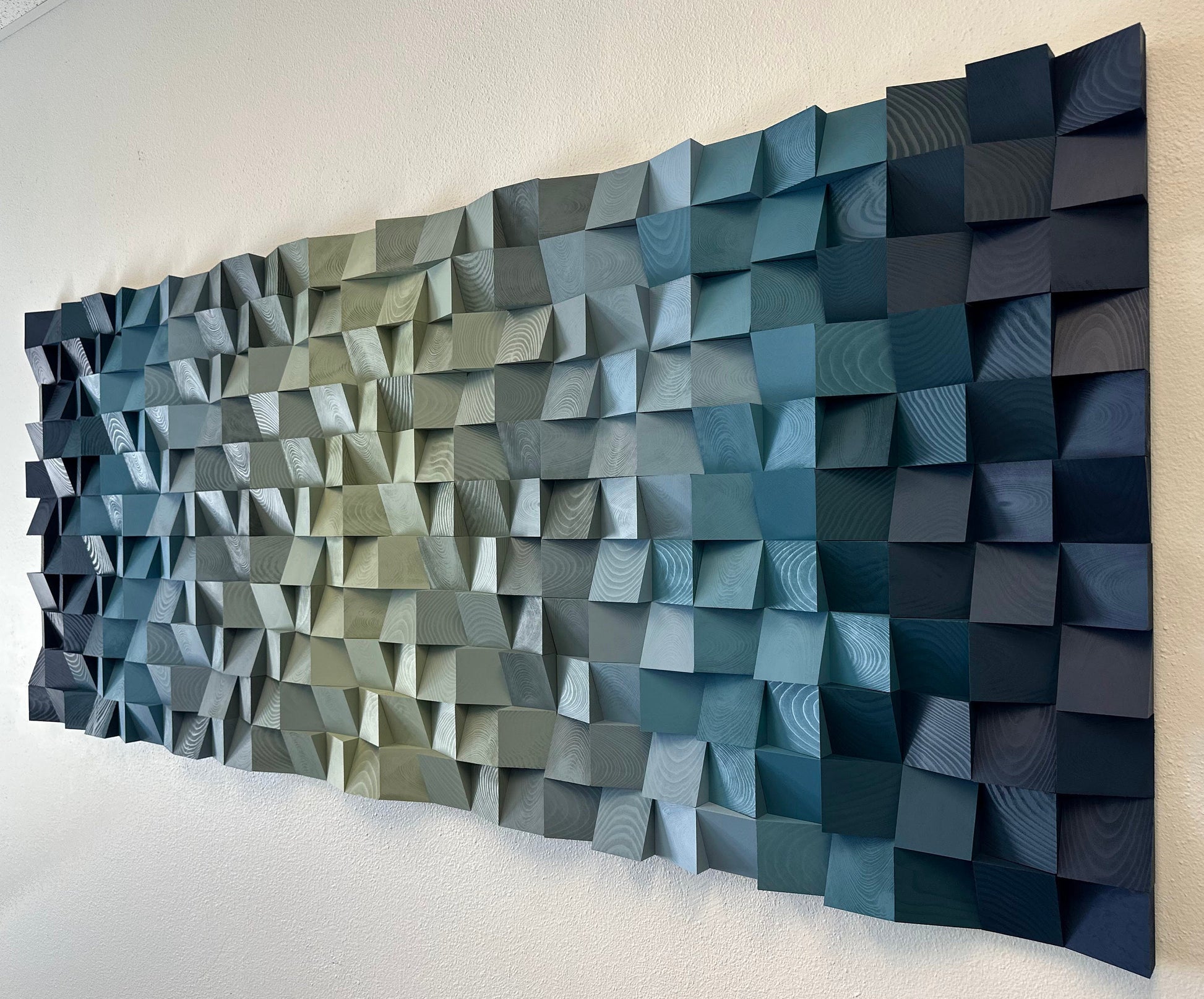 Geometric Wood Art - Oceanic Harmony