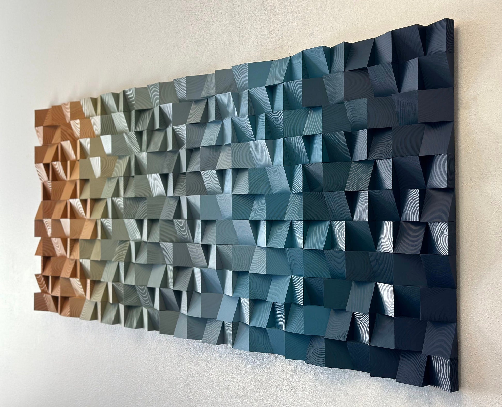 Geometric Wood Art - Coastal Dream