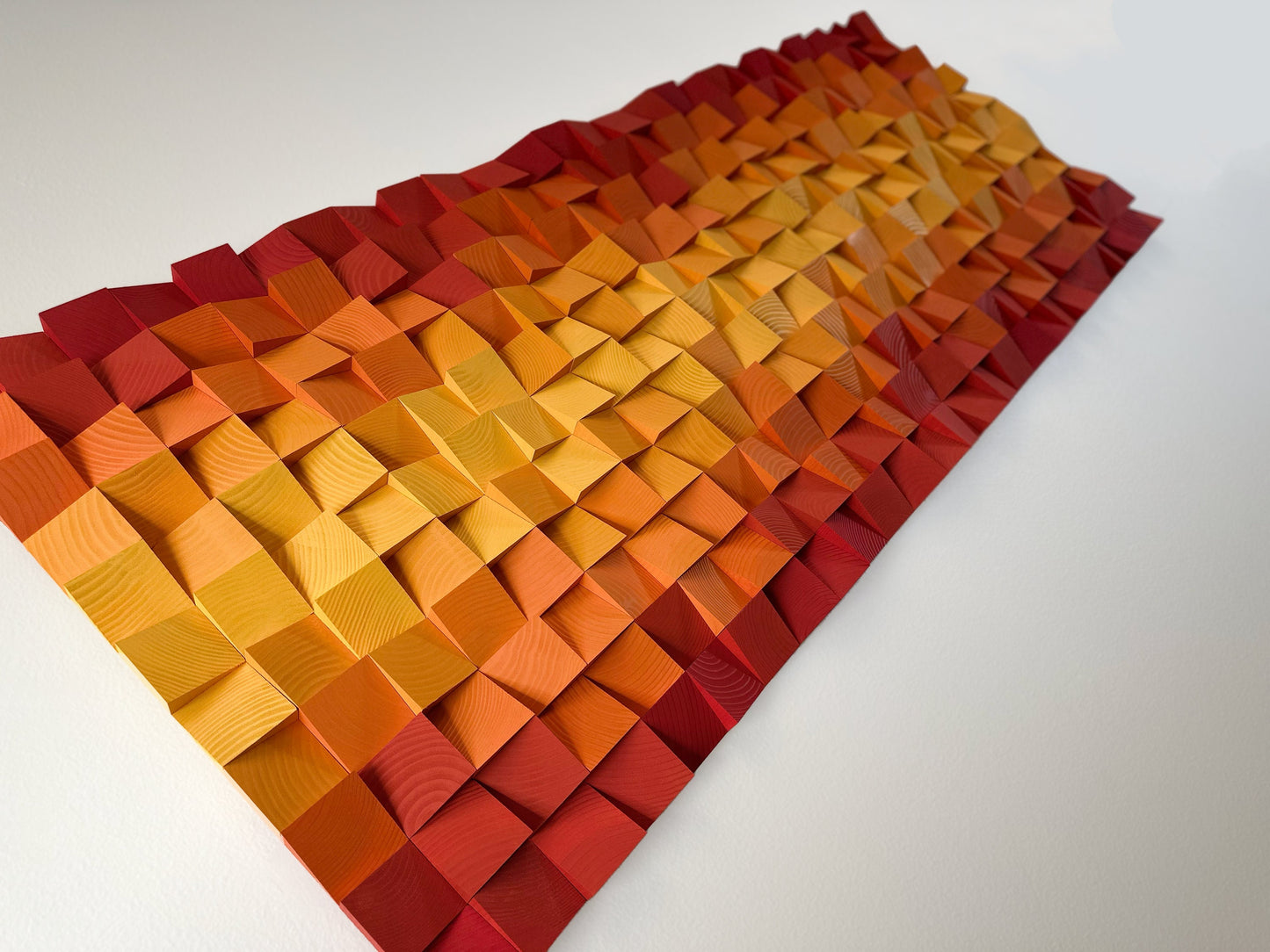 Geometric Wood Art - Autumn Embers