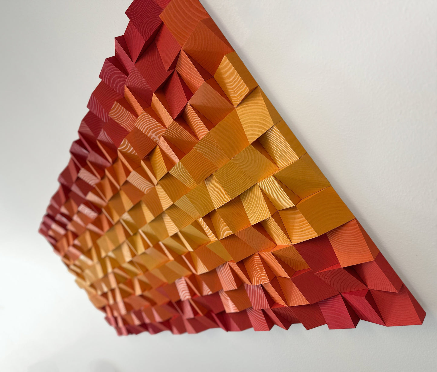 Geometric Wood Art - Autumn Embers