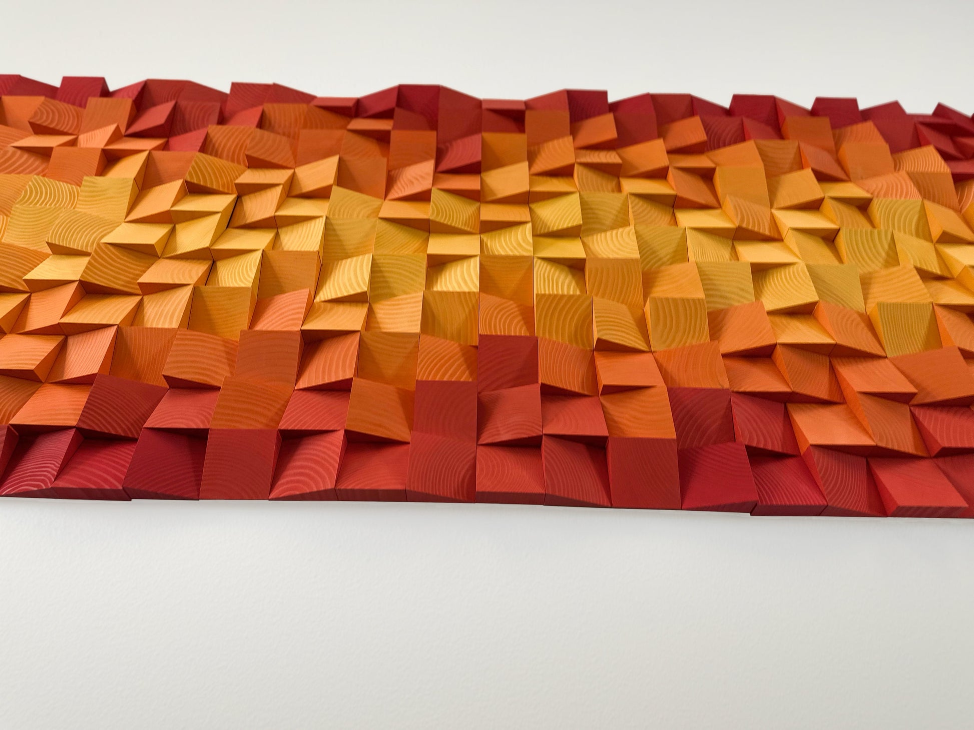 Geometric Wood Art - Autumn Embers