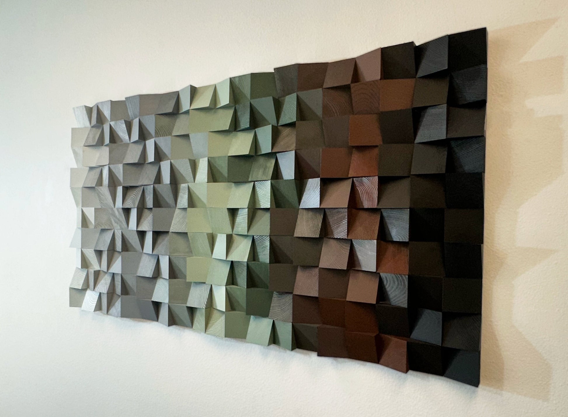 Geometric Wood Art - Forest