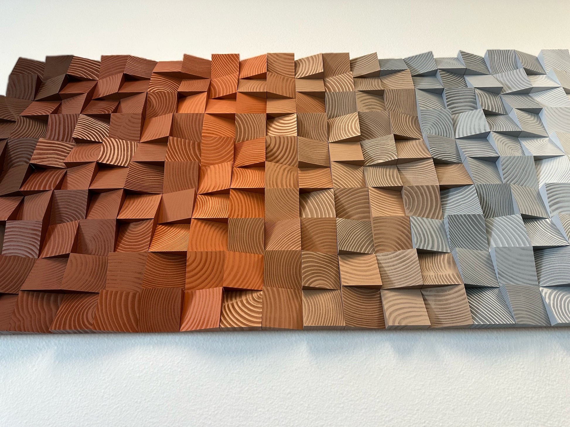 Geometric Wood Art - Amber