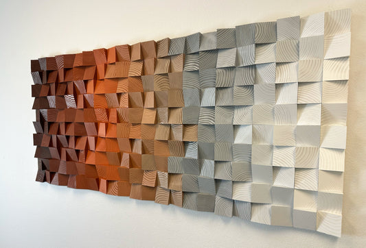 Geometric Wood Art - Amber