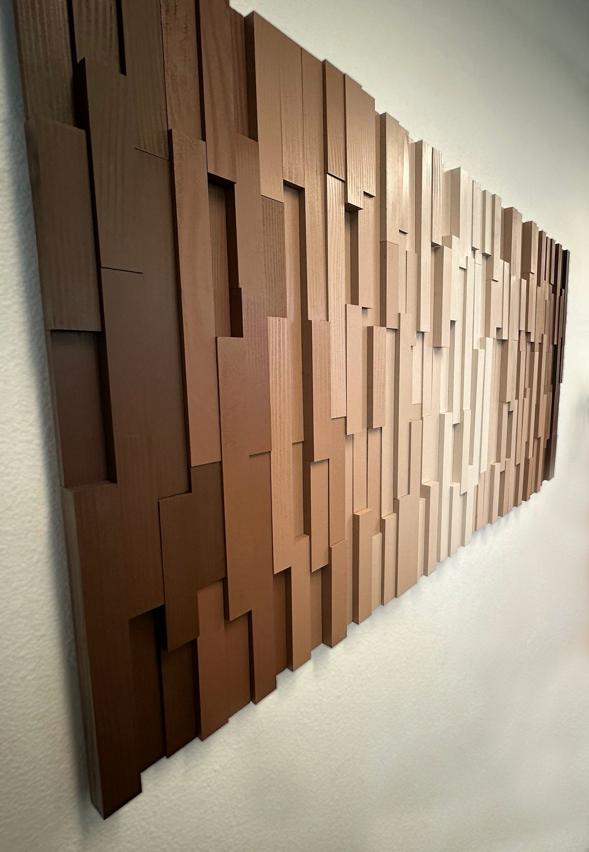 Geometric Striped Wood Art - Timberline