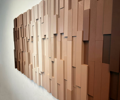 Geometric Striped Wood Art - Timberline