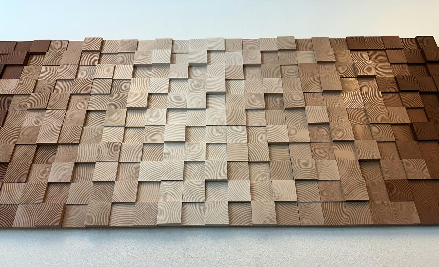 NEW - Geometric Tiled Wood Art - Timberline