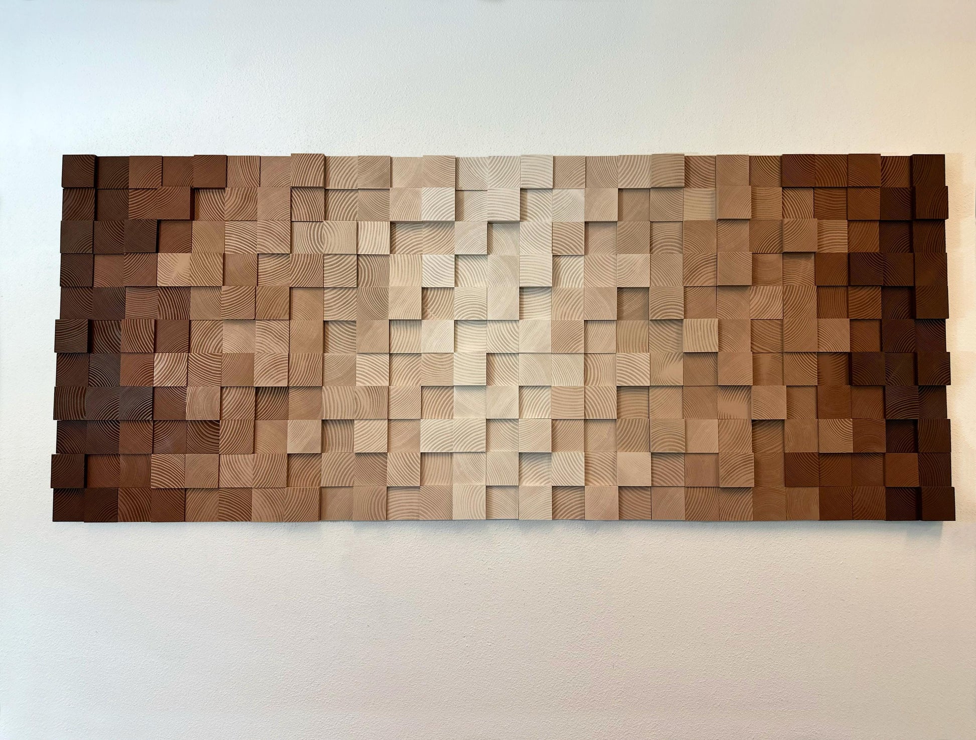 NEW - Geometric Tiled Wood Art - Timberline