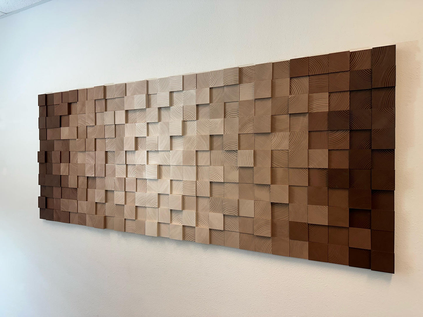 NEW - Geometric Tiled Wood Art - Timberline