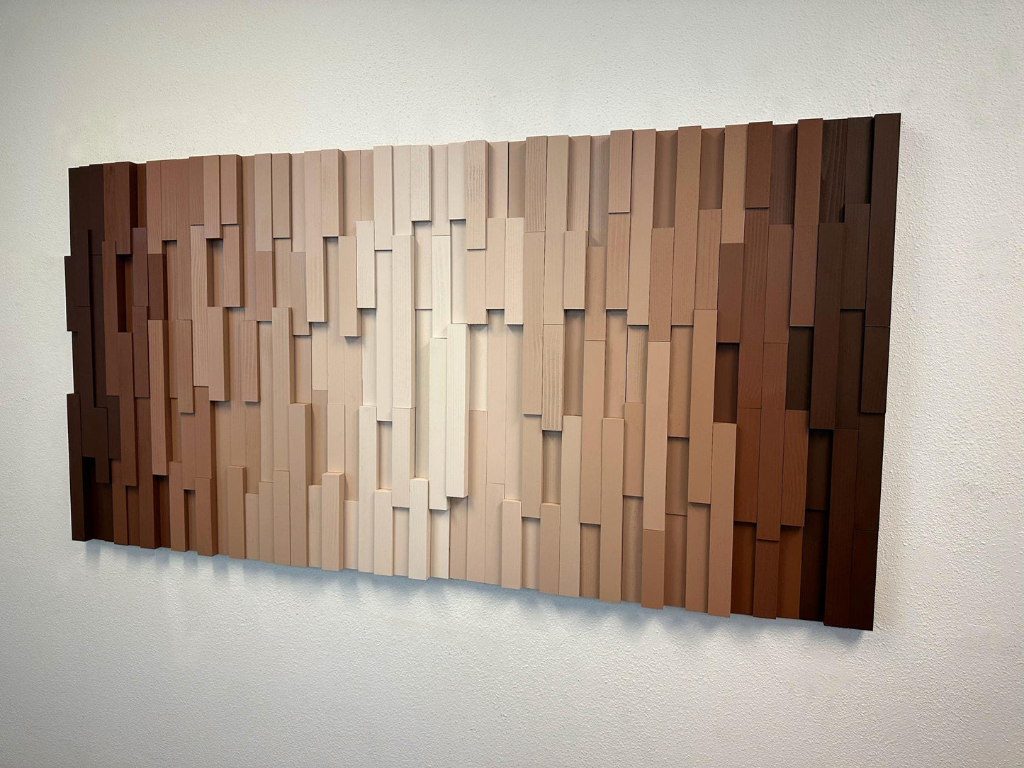 Geometric Striped Wood Art - Timberline