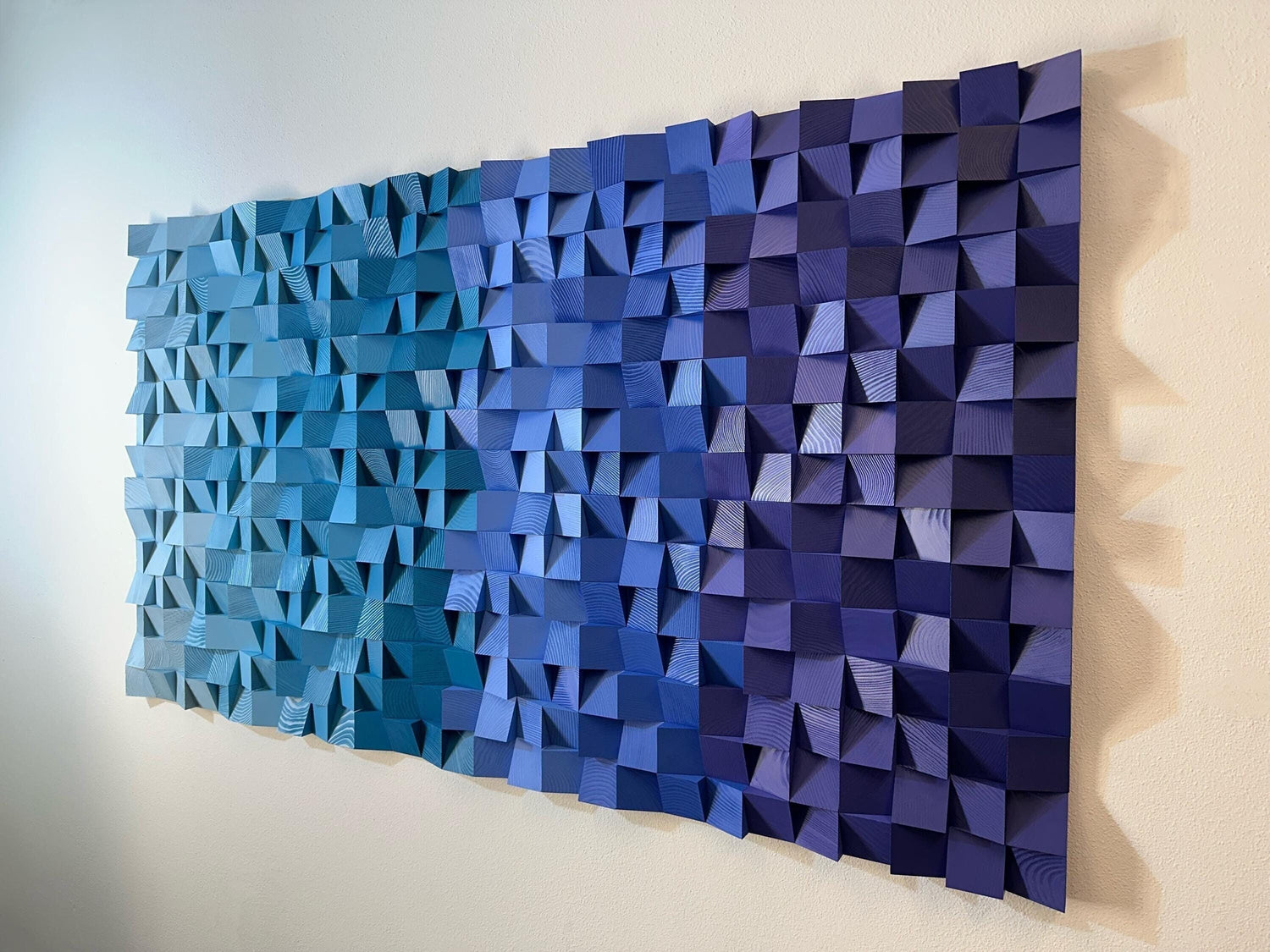 NEW - Geometric Wood Art - Amethyst Tides