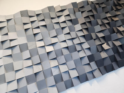 NEW - Geometric Wood Art - Carbon