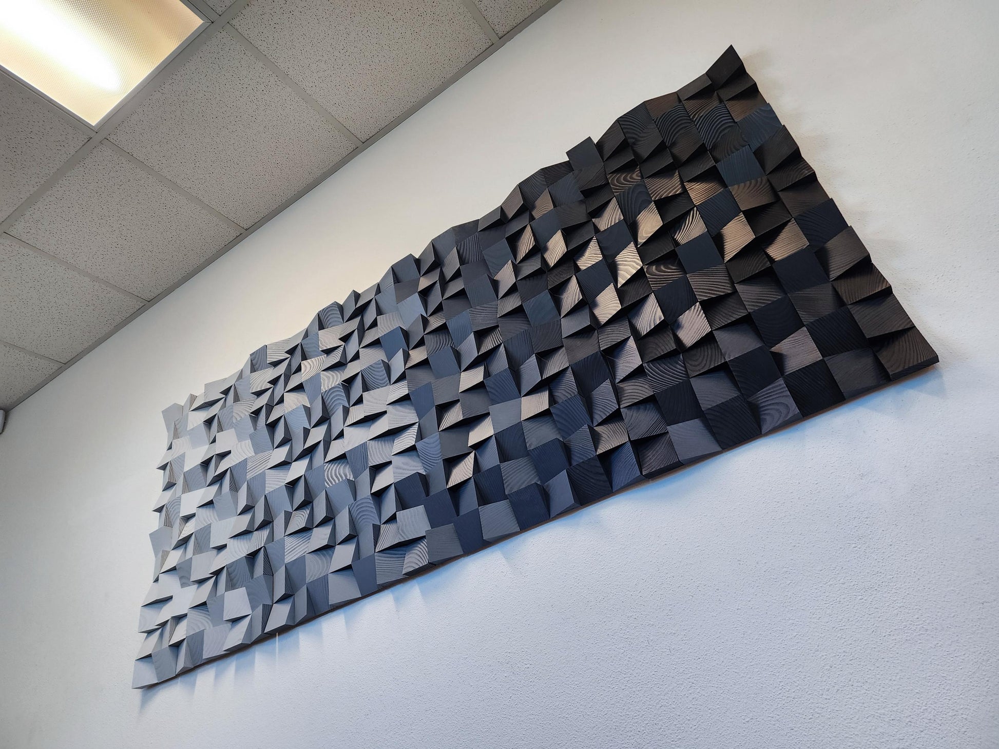 NEW - Geometric Wood Art - Carbon