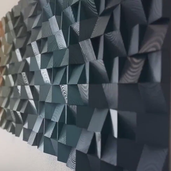 Geometric Wood Art - Coastal Dream