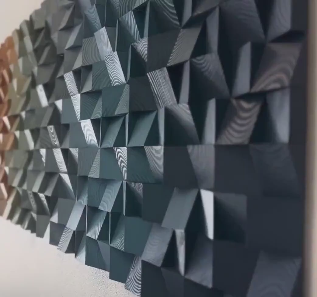 Geometric Wood Art - Coastal Dream